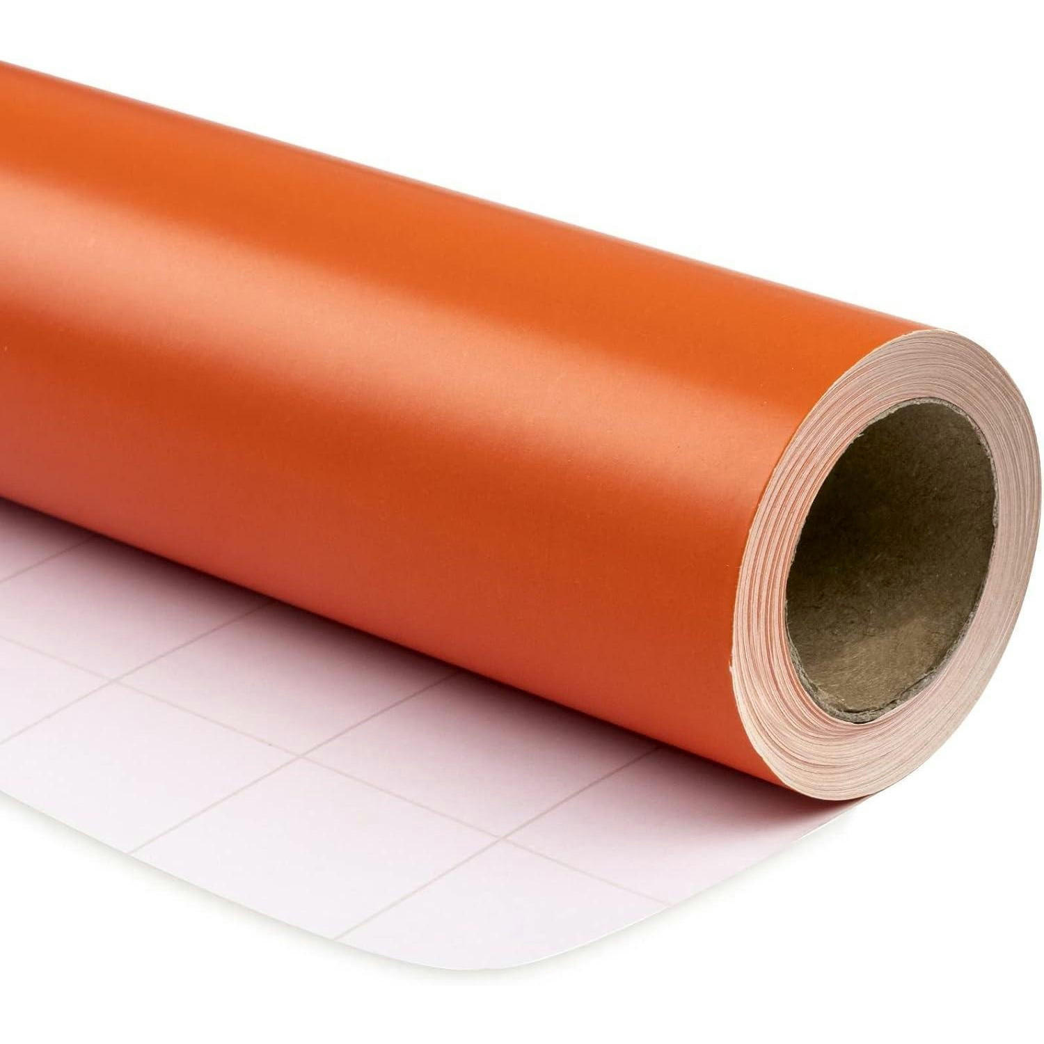 GESCHENKPAPIER Orange Glänzend 44,5 cm x 10 m - Orange, Papier (4/44/4cm)