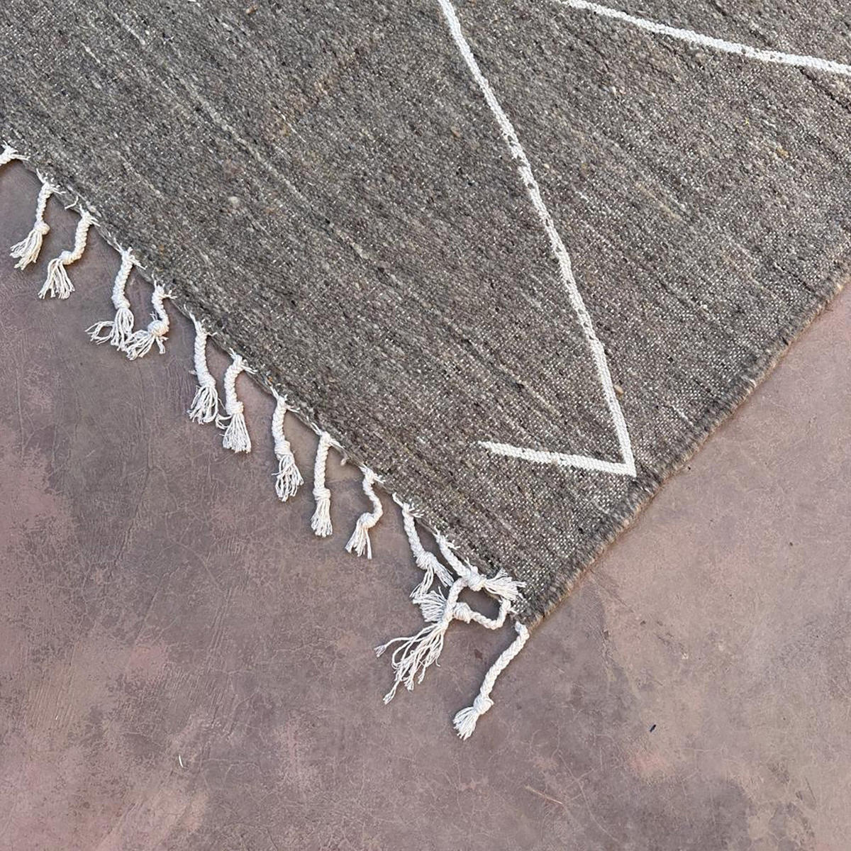 BERBERTEPPICH aus reiner Wolle 180x 292 cm - Grau, Naturmaterialien (180/292cm) - AFK Living