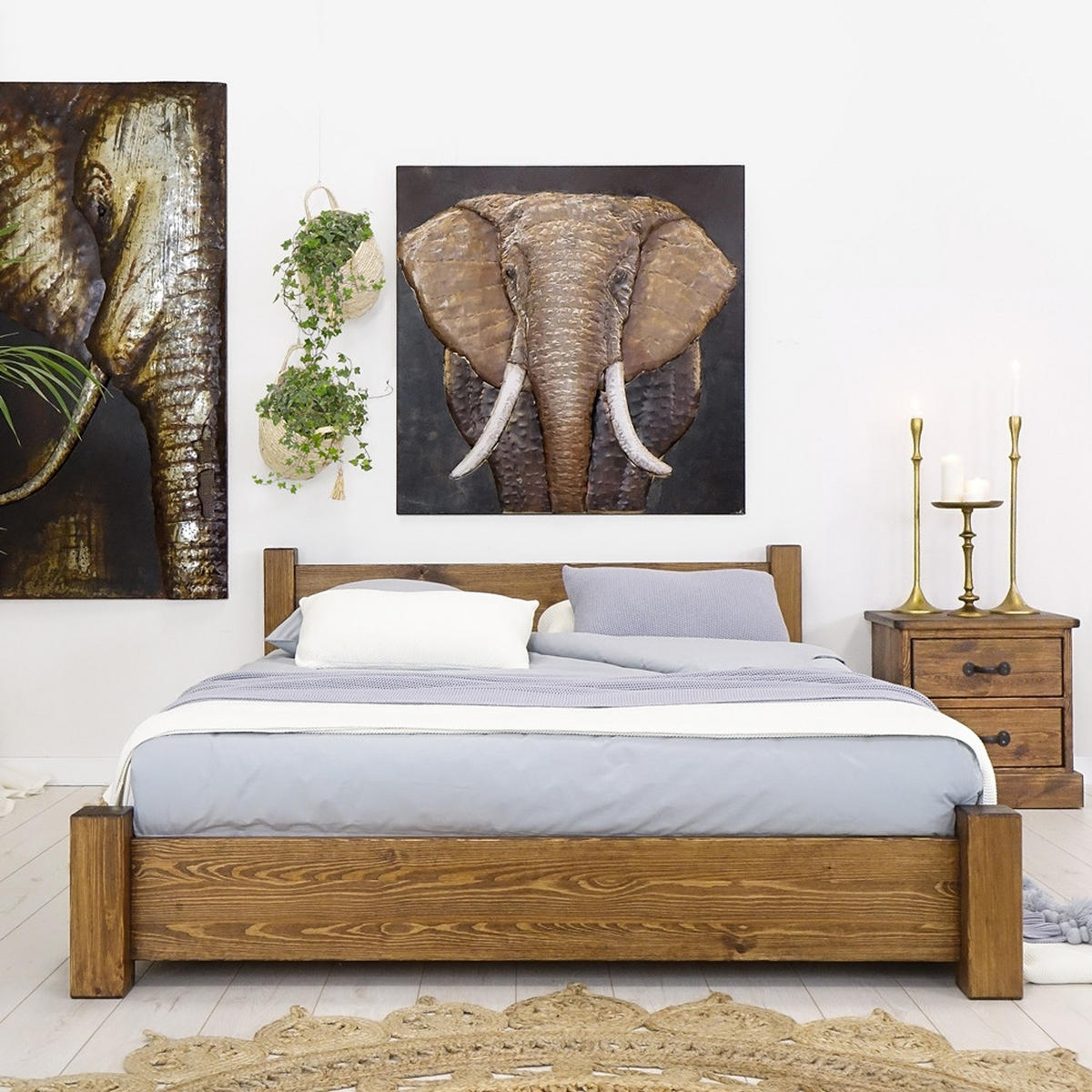 BETT aus Massivholz Rustyk Ostrowit II 180x200 - Dunkelbraun, Holz/Holzwerkstoff (180/200cm) - Seart