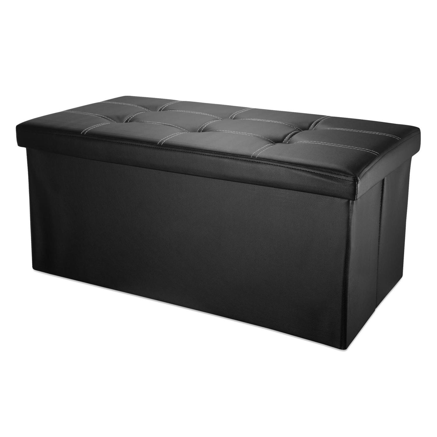 Intirilife Sitzbank Schwarz 78x38x38 cm