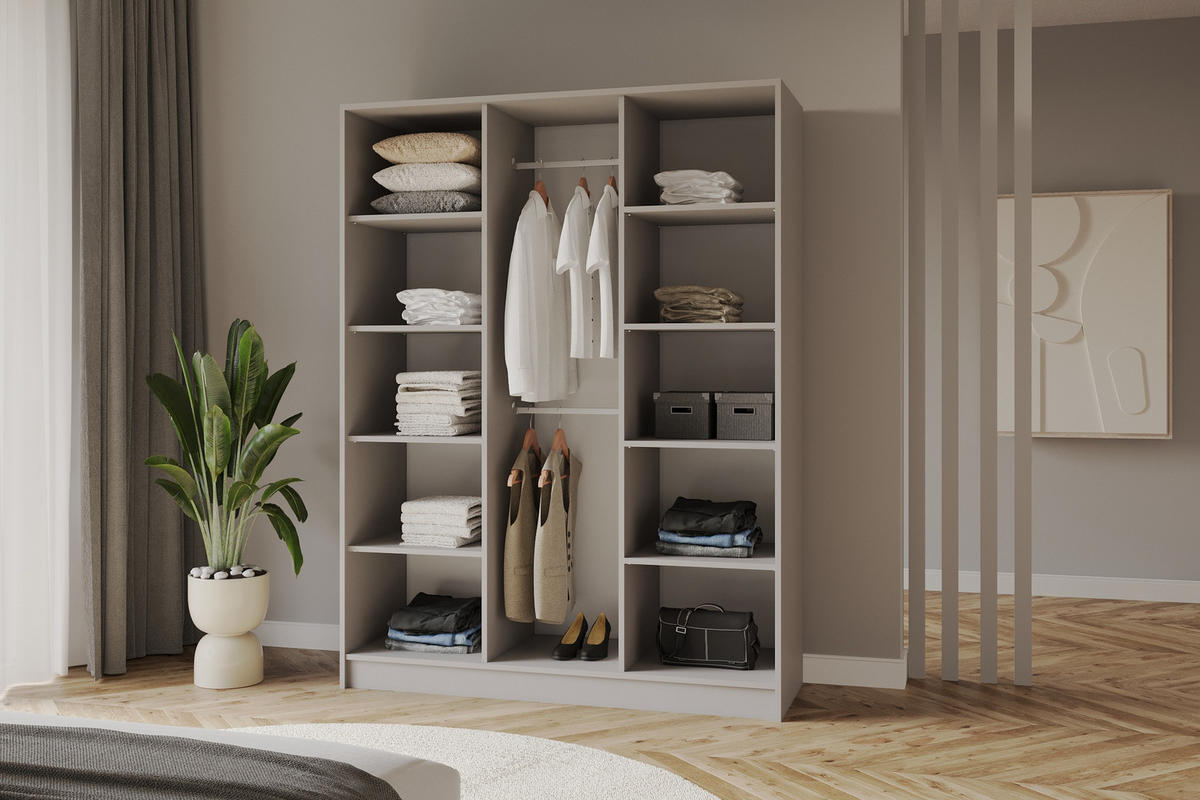 KLEIDERSCHRANK - LUSSO - 150 - Kaschmir - Kaschmir, Holzwerkstoff (150/200/51cm) - ALTDECOR