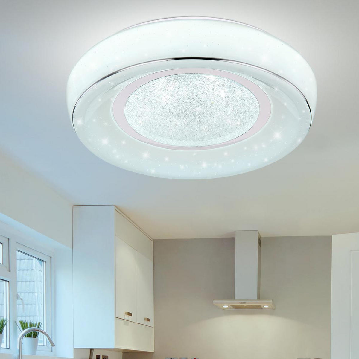 LED DECKENLEUCHTE MICKEY Weiß - Weiß, Metall (39/39/9cm)