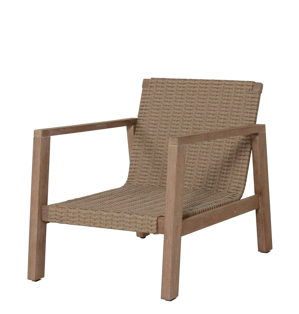 GARTENLOUNGESET Lucile 4-teilig inkl. Kissen Gartenmöbel - Braun, Holz - DELUKE