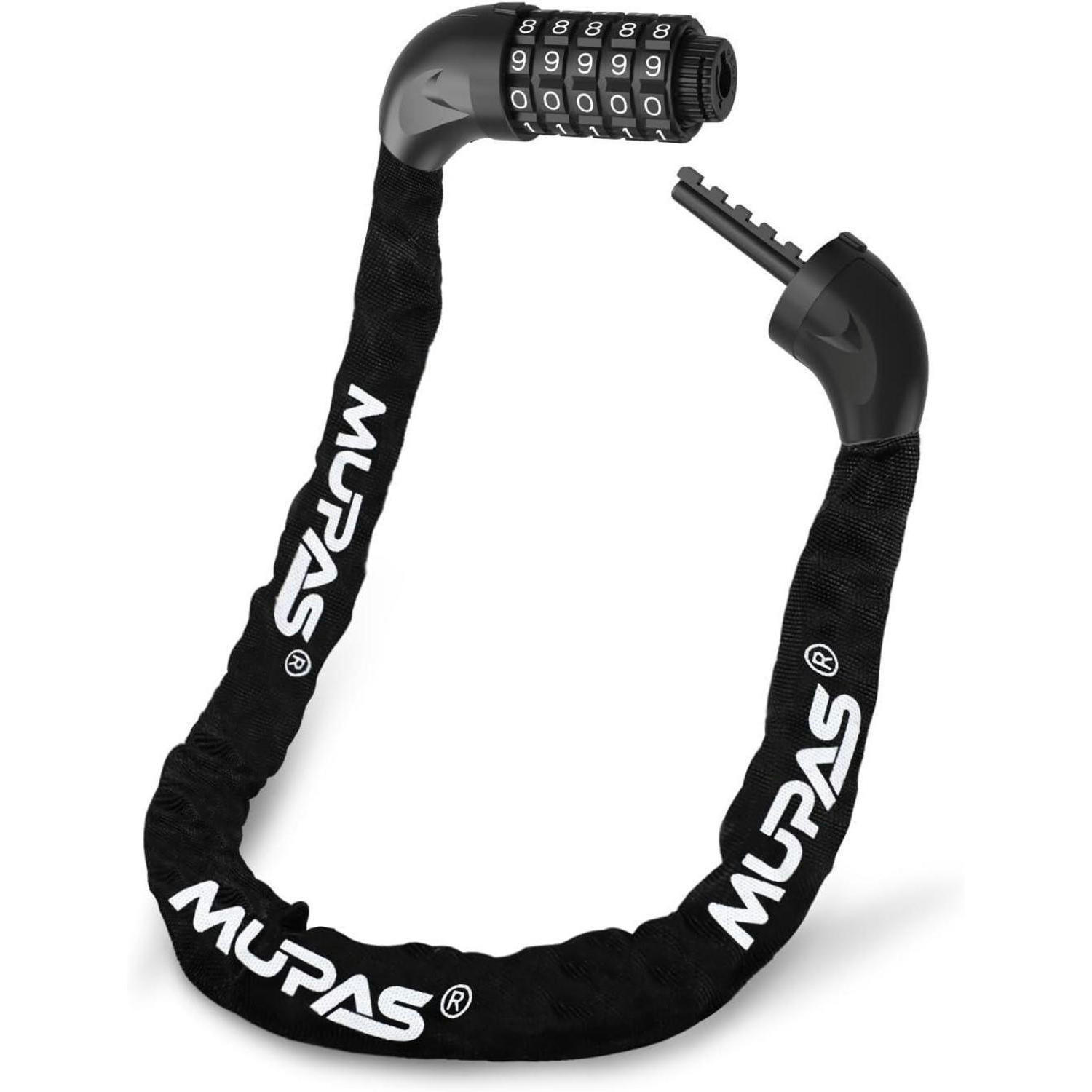 FAHRRADSCHLOSS Zahlenschloss Gehärteter Stahl Schwarz - Schwarz, Metall (3/3/90cm)