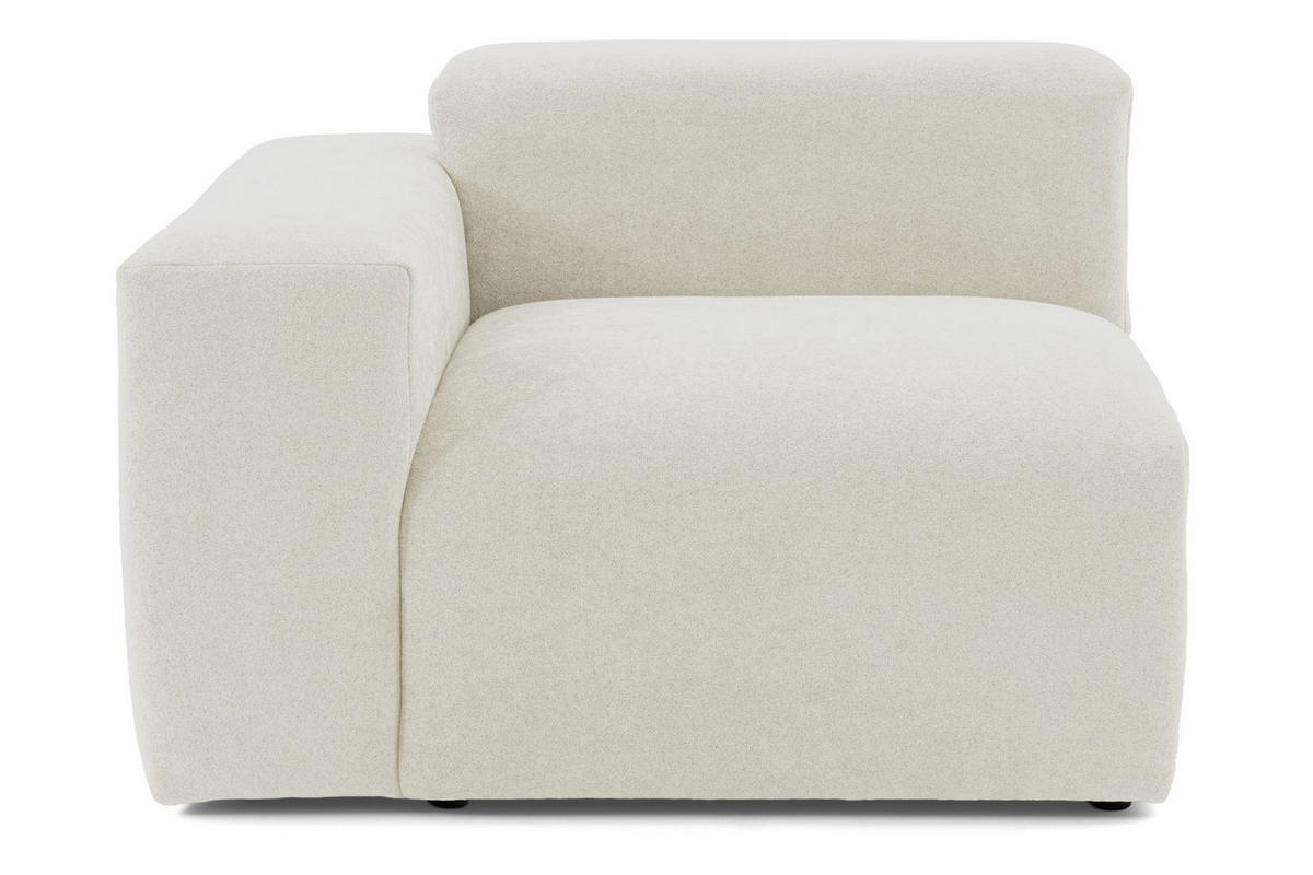 4-SITZER modulares Ecksofa HEAVEN SET 2 Rechts, Breite 300 cm Webstoff Weiß - Schwarz/Weiß, Holz/Kunststoff (245/300cm) - Muffo