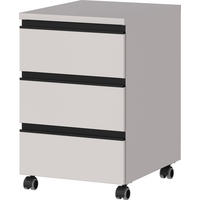 ROLLCONTAINER "Stuttgart" Soft-Close 3 Schubladen | Greige - Beige, Holzwerkstoff (40/63/50cm) - KADIMA DESIGN