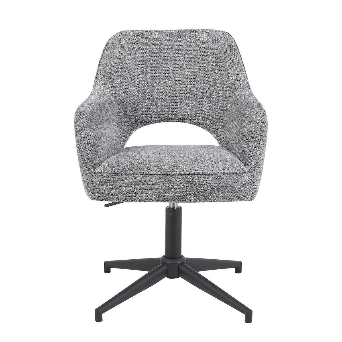 BÜROSTUHL Mika-Bryn 2er-Set - Dunkelgrau/Schwarz, Textil/Metall (60/84/65cm) - DUBI Möbel