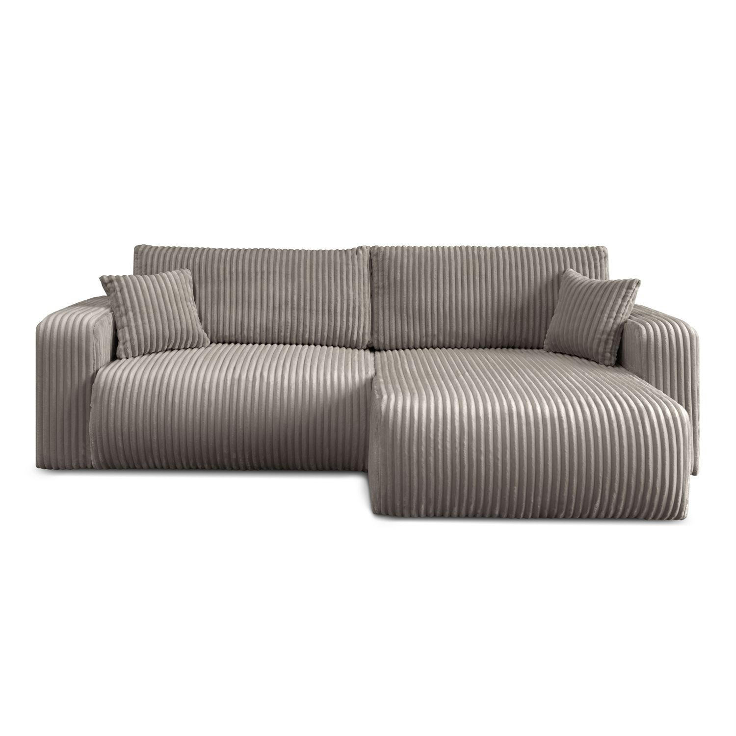 Ecksofa MOVE mit Schlaffunktion und Bettkasten, Tilia 11 - Hellbraun, Textil (247/143cm) - Lookway