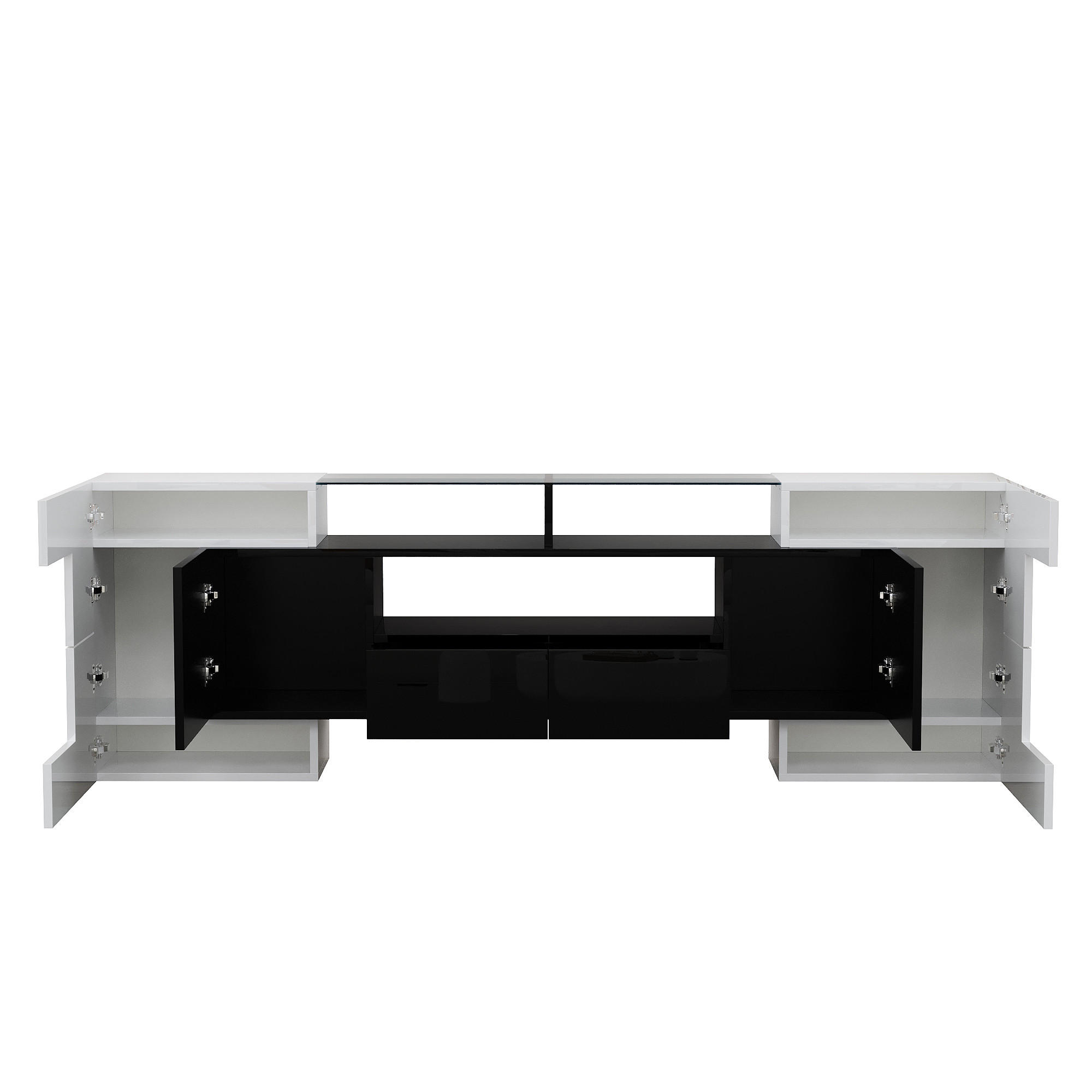 Raumix Tv-Schrank Weiß, Schwarz 35x60x200 cm