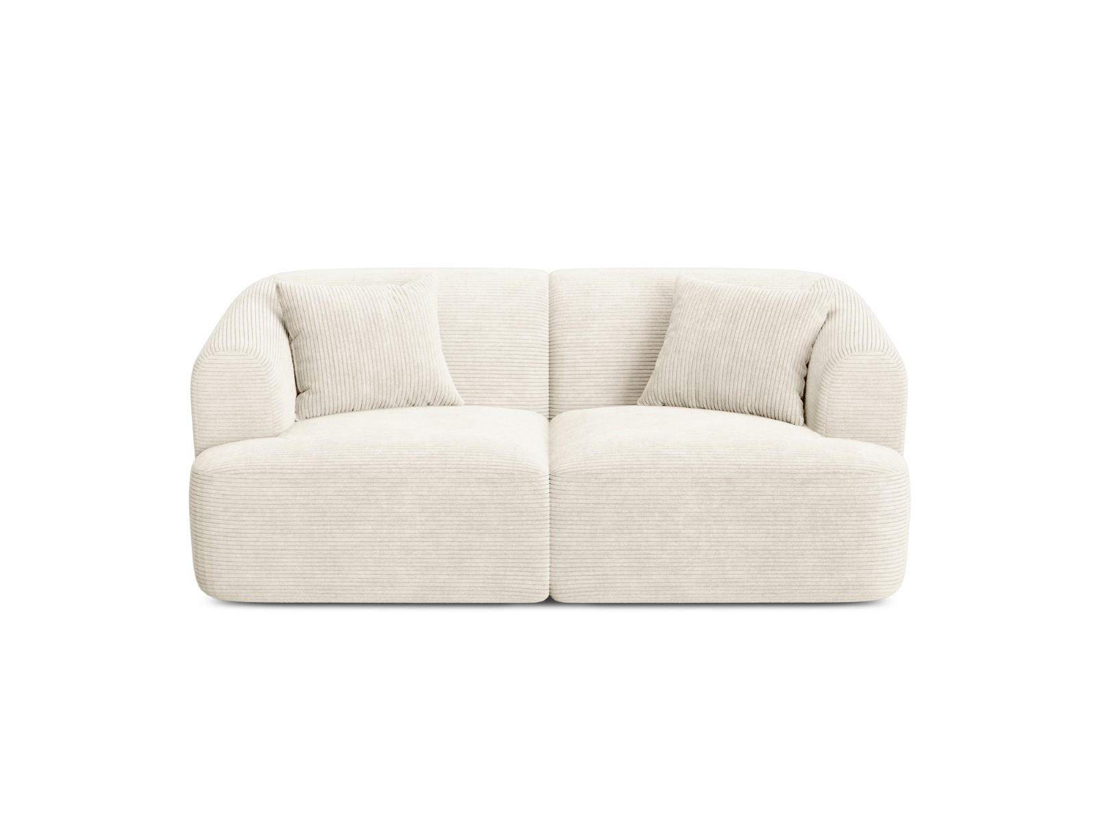 MODULARES-SOFA Campi aus Cord elfenbein 2 Sitzplätze - Ecru, Textil (90/70/180cm) - Cosmopolitan Design