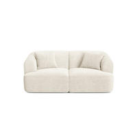MODULARES-SOFA Campi aus Cord elfenbein 2 Sitzplätze - Ecru, Textil (90/70/180cm) - Cosmopolitan Design