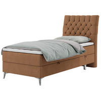 BOXBETT MILEN 90/200 Orange Struktur - H3 - Rechts Seite - Orange, Holz/Textil (90/200cm) - MKS