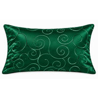 KISSENBEZUG 30x50 cm Dunkelgrün Damast Circle - Dunkelgrün, Textil (30/50cm) - TiborTex