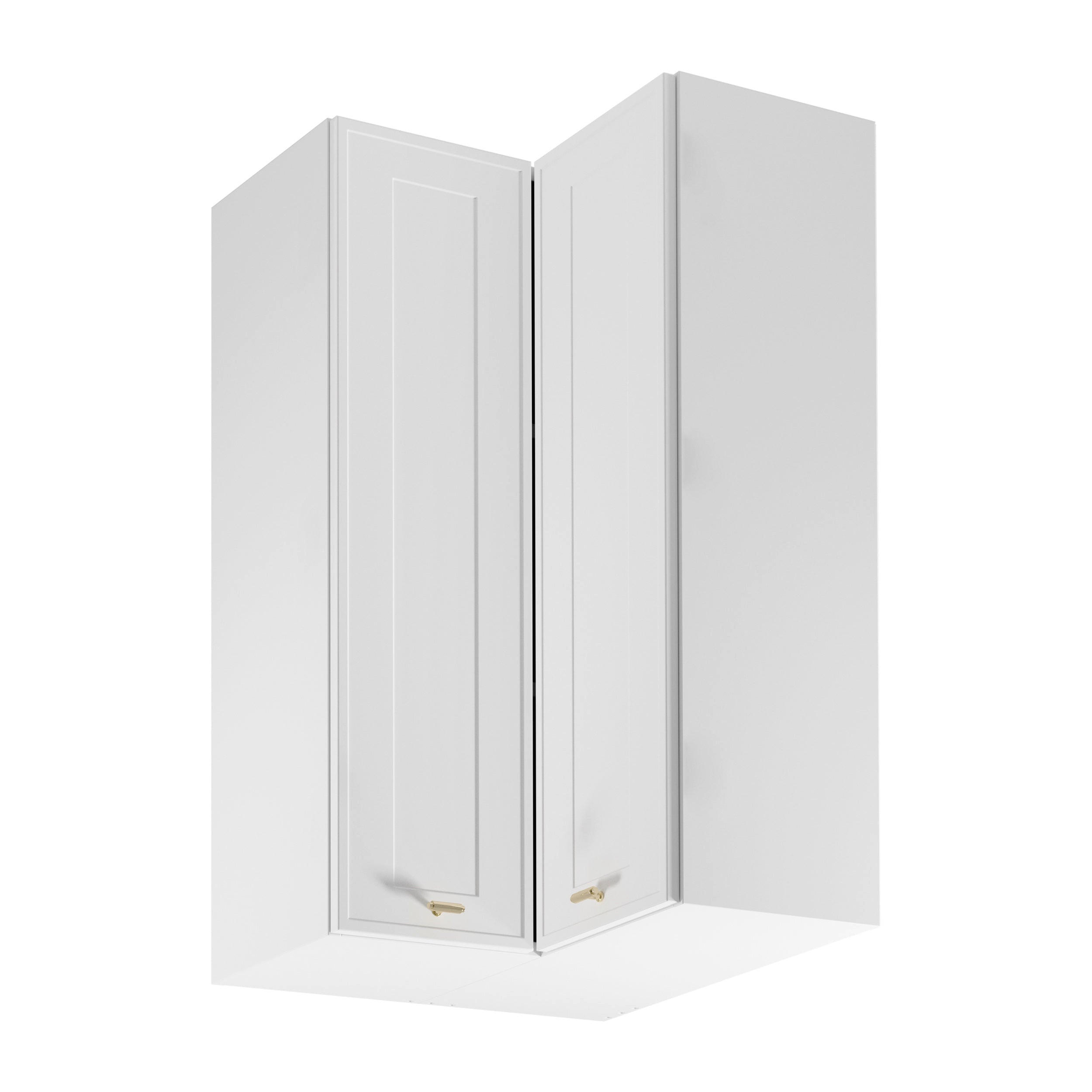 ECKHÄNGESCHRANK G60N2 – Sorento Weiß – L-Form für den Innenwinkel – Weiß - Weiß, Holzwerkstoff (60/100/60cm) - ROYAL24_MARKT