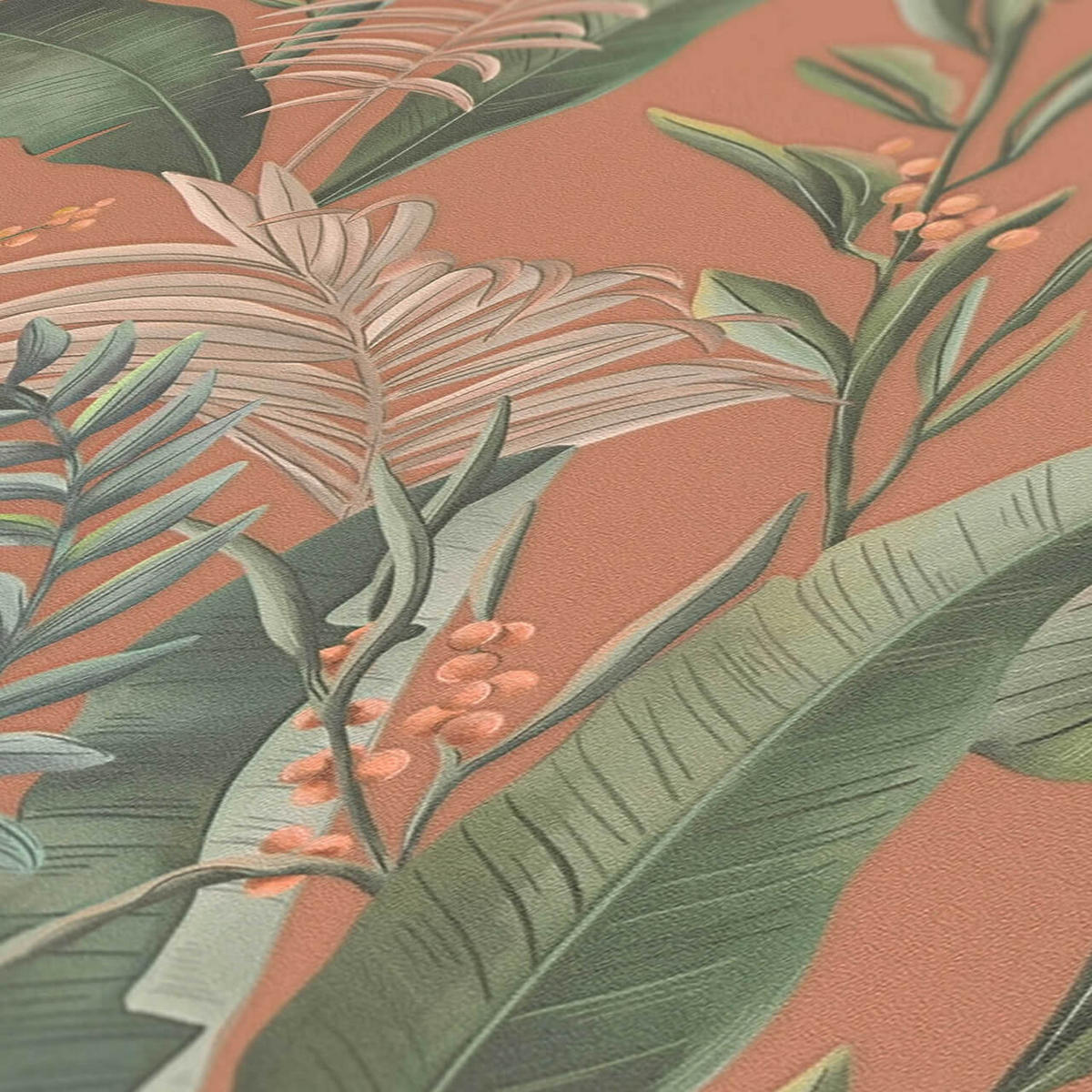 VLIESTAPETE Bunt 53/1005 cm - Kupferfarben, Textil (53/1cm) - KUNSTLOFT