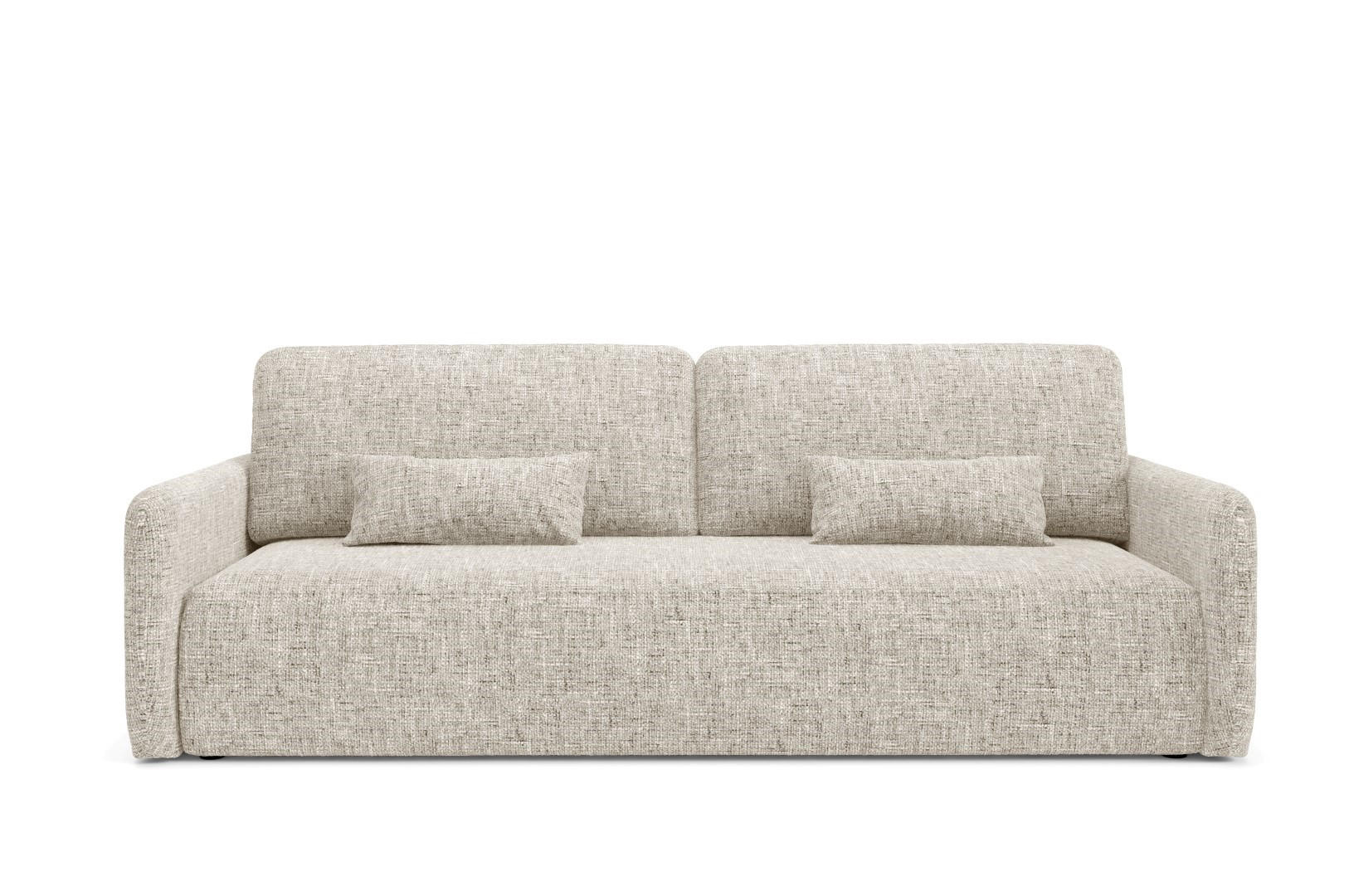SCHLAFSOFA mit Bettkasten Hellgrau - Hellgrau/Schwarz, Holz/Holzwerkstoff (217/86/102cm) - Furnisell