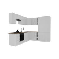 ECKKÜCHE – 270 cm – K94-G270 – Velmora – Weiß – ohne E-Geräte - Weiß, Holz (270/212/240cm) - ROYAL24_MARKT