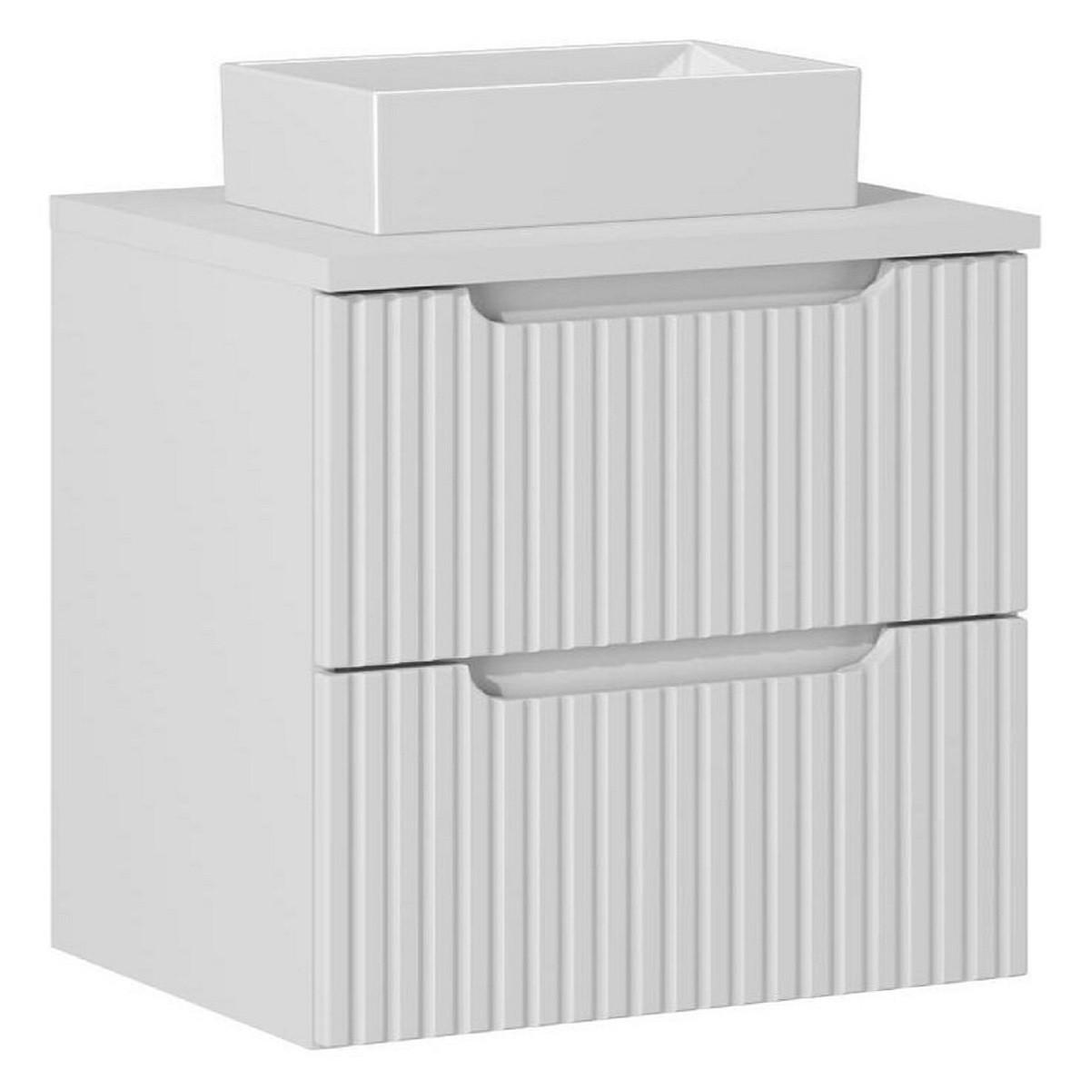 WASCHTISCHKOMBI 50 cm 3 Teile - Nova White N BM107 in Weiß/Matt - Weiß, Holz (50/57/40cm)