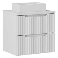 WASCHTISCHKOMBI 50 cm 3 Teile - Nova White N BM107 in Weiß/Matt - Weiß, Holz (50/57/40cm)