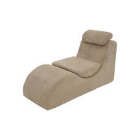 CHAISELONGUE Khaki 160/66/90 cm - Sandfarben, Textil (160/90/66cm)