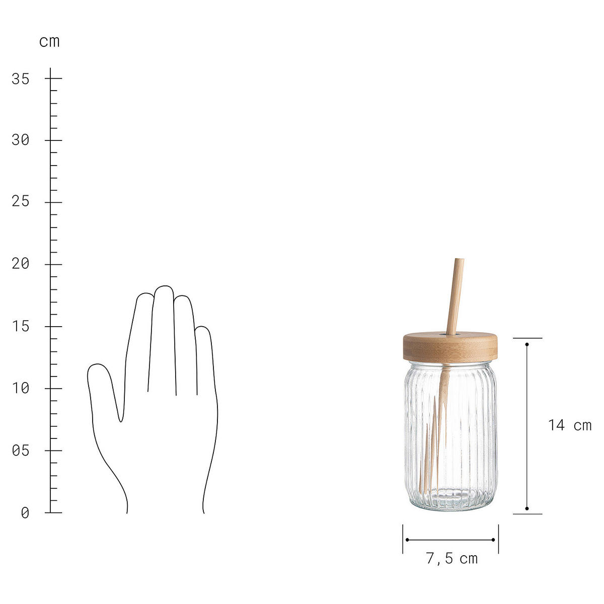 TRINKGLAS (6er Set) Green Taste - Transparent, Glas (0.45L) - Butlers