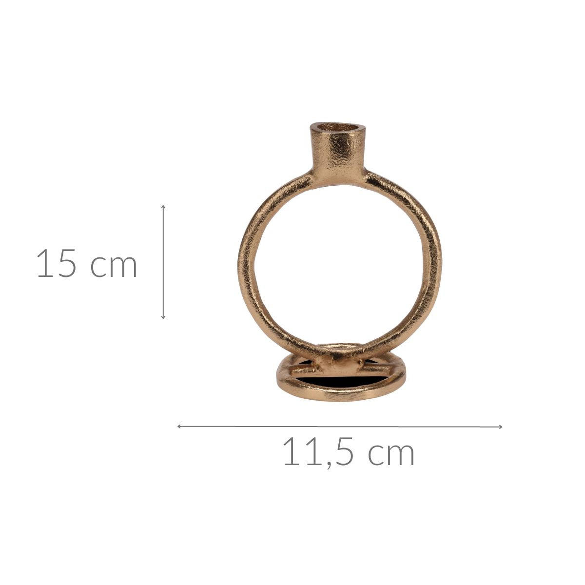 DEKO-KERZENSTÄNDER golden 7,5/11,5/15 cm - Goldfarben, Metall (11.5/15/7.5cm) - Home Styling Collection