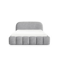 POLSTERBETT BELLURE mit Bettkasten 180x200,Doppelbett mit Stauraum,Lattenrost,Boxspringbett-Optik,ohne Matratze-Grau - Grau, Holz (180/200cm) - Furnistar