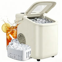 EISWÜRFELMASCHINE 12kg/24h, 1,2 L Wassertank Kältemittel R600a - Beige, Kunststoff (22.6/29.9/28.3cm)