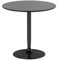 ESSTISCH Runder Küchentisch, Rutschfester Esszimmertisch für 2 Personen Schwarz - Schwarz, Holzwerkstoff/Metall (80/80/75cm) - HOMCOM