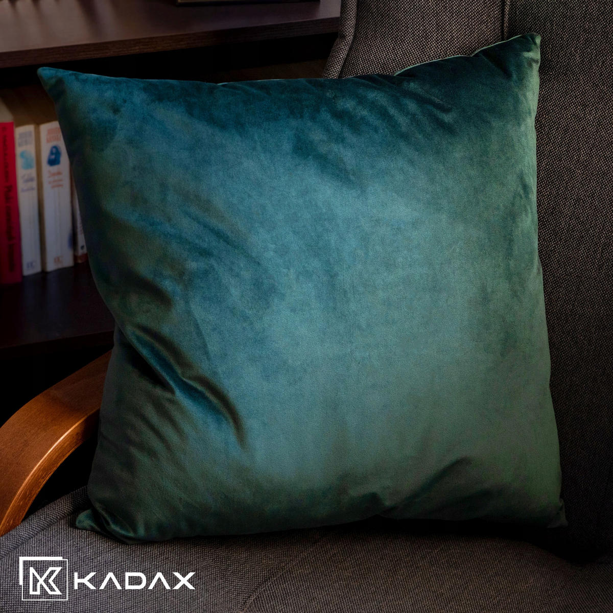 DEKOKISSEN, Grün - Grün, Textil (46/46cm) - KADAX