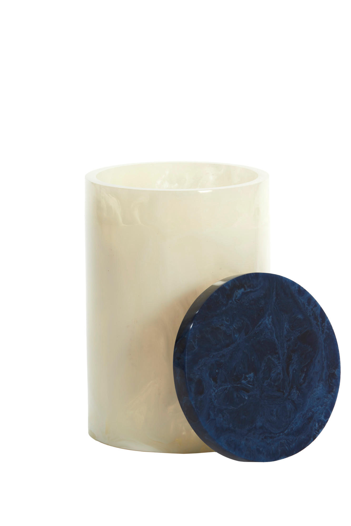 DEKO-DOSE Kelimutu Weiß Ø15/24 cm - Weiß, Kunststoff (15/24/15cm) - Light & Living