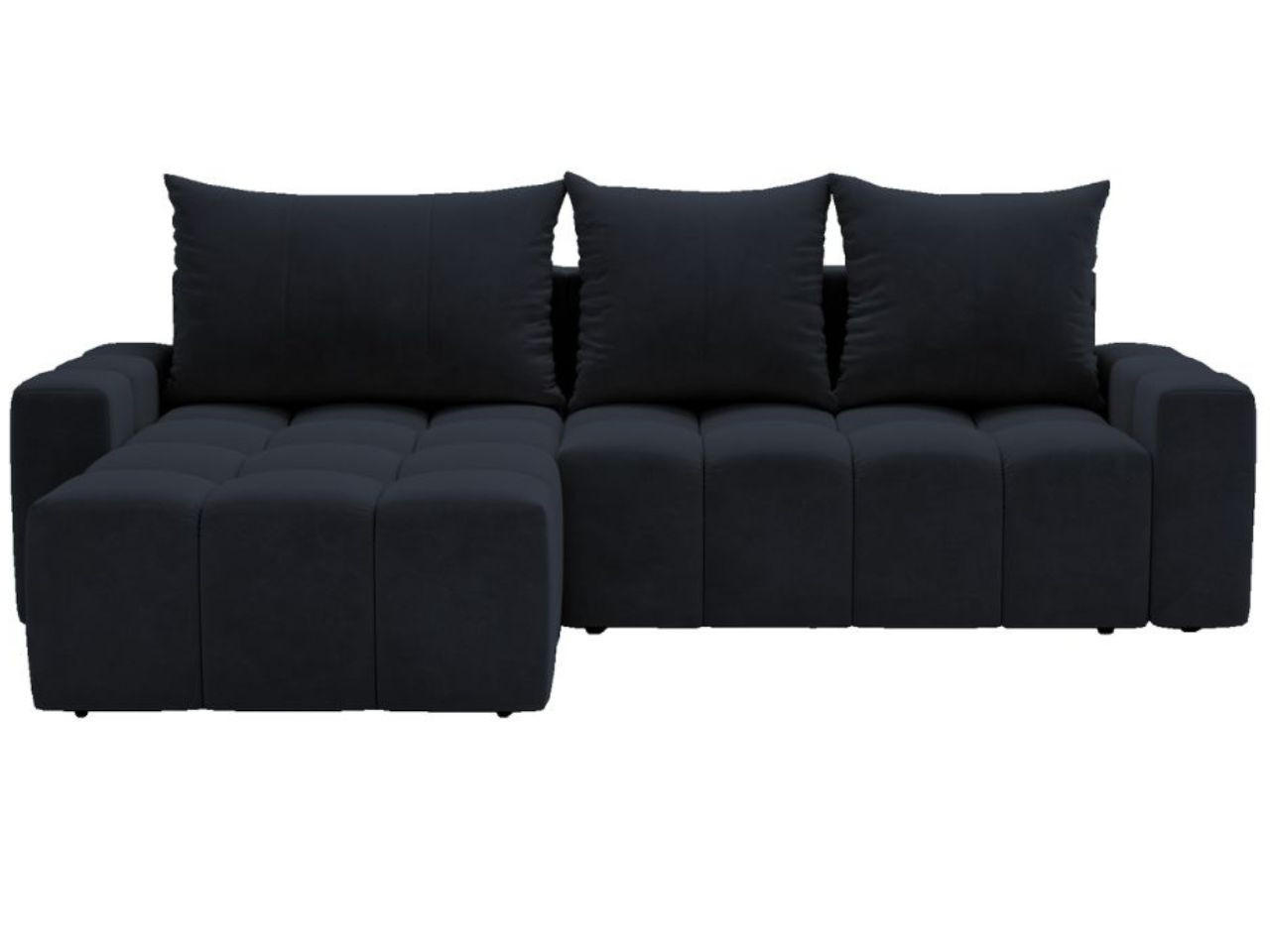 ECKSOFA Bresso Schwarz - Schwarz, Holz/Textil (255/168cm) - Graingold