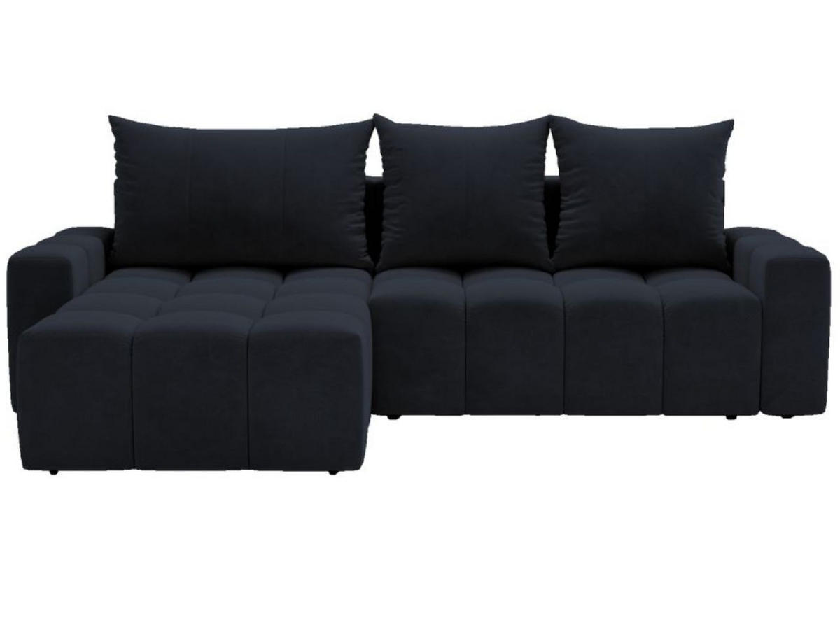 ECKSOFA Bresso Schwarz - Schwarz, Holz/Textil (255/168cm) - Graingold