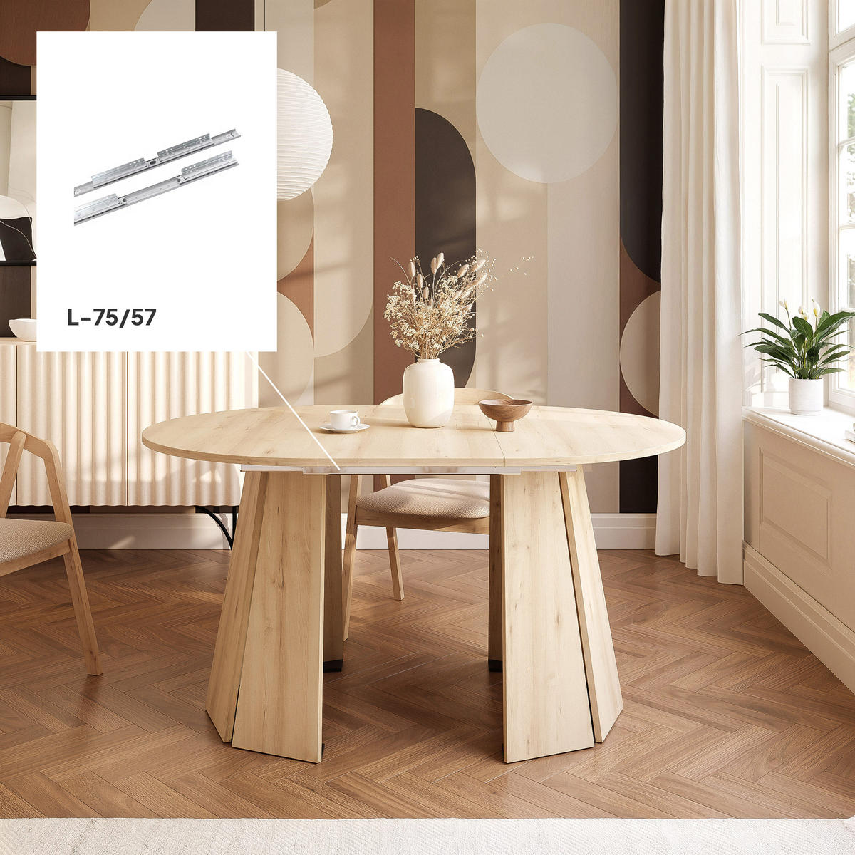 TISCH AUSZIEHBAR VERDA 100–140 cm, Farbe Buche - Buchefarben, Holzwerkstoff (100/140/76cm) - Idohome