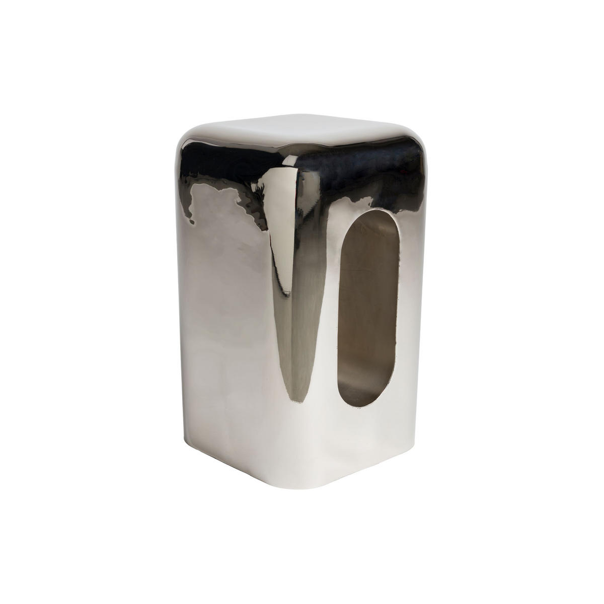 BEISTELLTISCH Creek Chrom - Silberfarben, Metall (29/29/48cm) - Zuiver