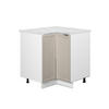 ECKUNTERSCHRANK Fame-Line GrauBeige 80.5 cm, AP Marmor - Greige/Weiß, Holzwerkstoff (80.5/82/60cm) - Vicco