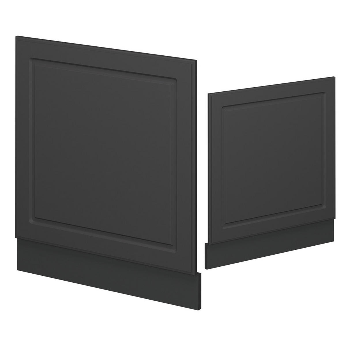 FRONTBLENDE Fame-Line Anthrazit-Gold Landhaus 60 cm - Anthrazit, Holzwerkstoff (60/67.4/1.6cm) - Vicco