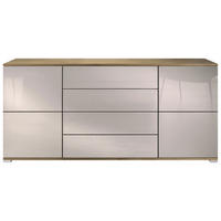 SIDEBOARD Rova Sandgrau Hochglanz - Sandfarben, Holzwerkstoff (166.5/75.5/35cm) - Vladon