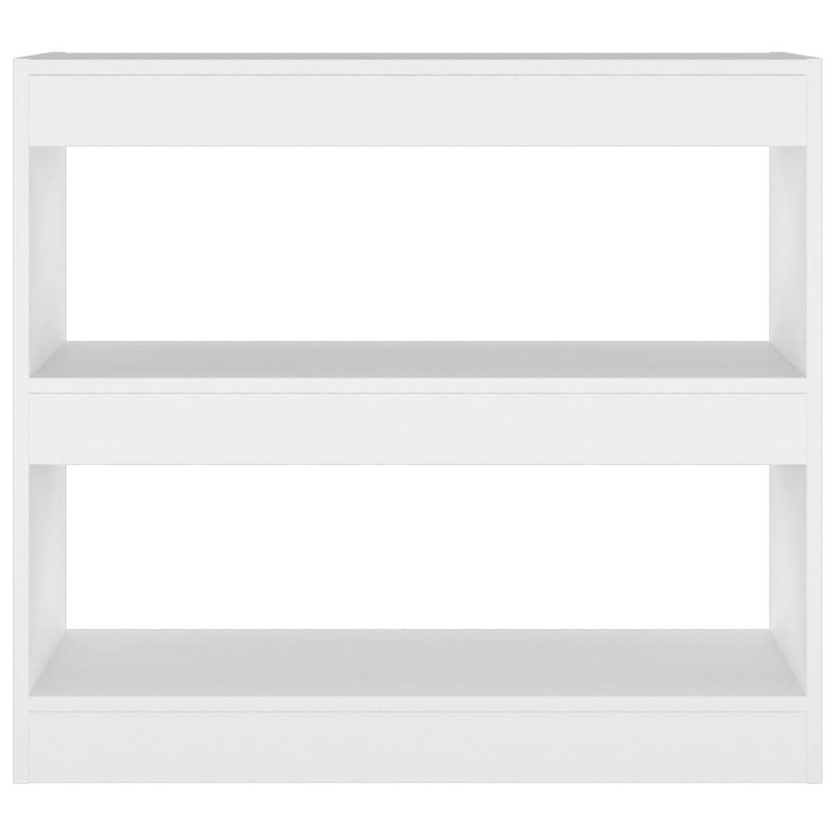BÜCHERREGAL mit 2 Ebenen 80/30/72 cm aus Holzwerkstoff Weiß - Weiß, Holz (80/72/30cm) - vidaXL