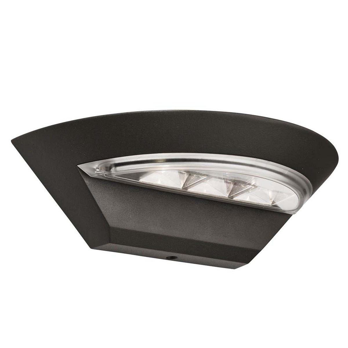 LED AUSSEN-WANDLEUCHTE Aluminium Grau - Grau, Metall (25/7/24.8cm)