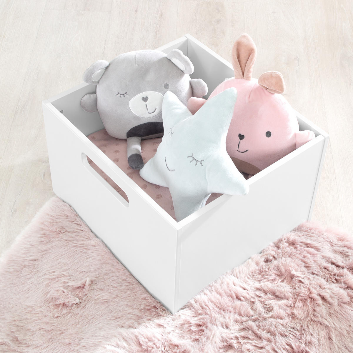 SPIEL-BOX Weiss - Weiß, Holzwerkstoff (42/38cm) - Roba