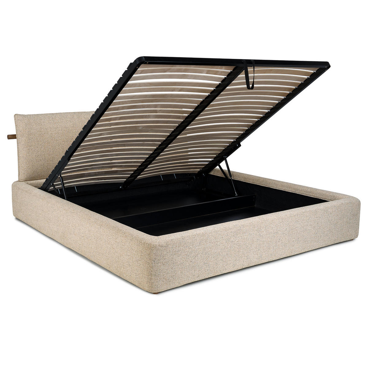 POLSTERBETT - Beige, Textil (200/200cm) - home24