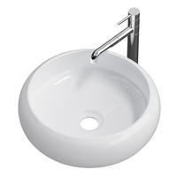 WASCHBECKEN Rund Gebogen Aufsatzmontage Weiß Ø36 / 12 cm - Weiß, Keramik (36/12/36cm) - EMKE