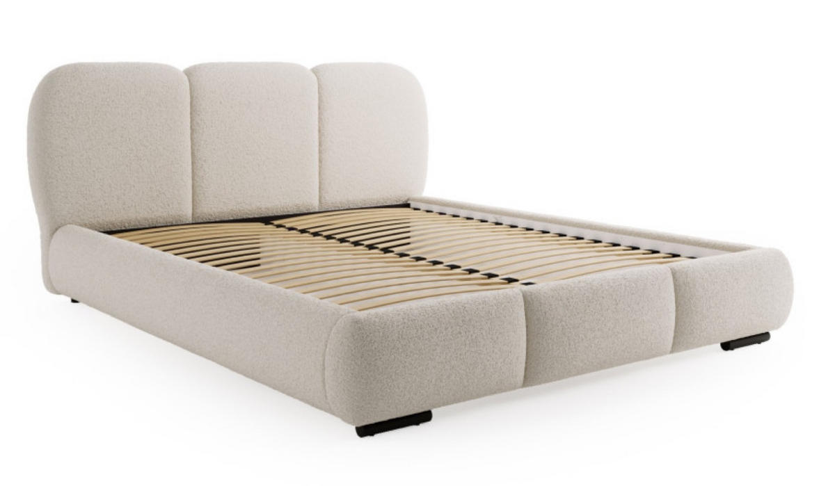 BETT Hellbeige ROZA Gepolstert Mit Bettkasten 180x200 cm - Beige, Textil (180/200cm) - Sepro Meble