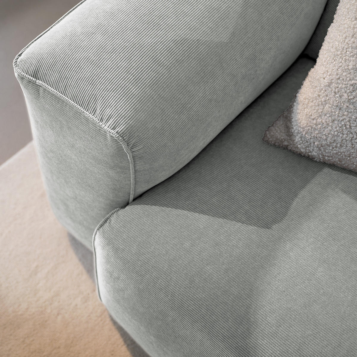 ECKSOFA mit XL-Longchair - Schwarz/Grau, Kunststoff/Textil (260/171cm) - home24