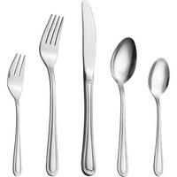 BESTECKSET 30-teilig für 6 Personen Edelstahl Spiegelpoliert - Silberfarben, Metall