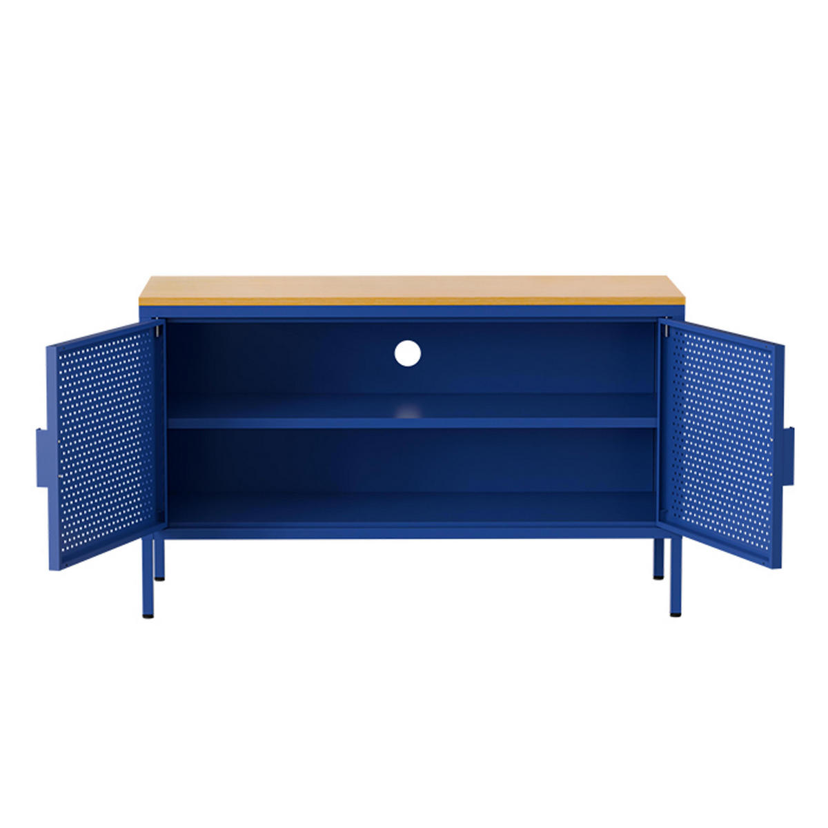 SIDEBOARD 100 cm, Dunkelblau - Blau, Metall (40/60/100cm) - Oviala
