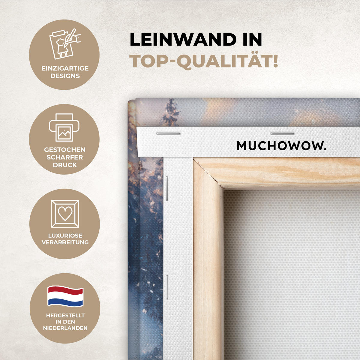 LEINWANDBILD Weihnachtszug - Schnee - Winter - Weihnachten 40x60 cm - Dunkelrot, Textil (40/60cm) - MuchoWow