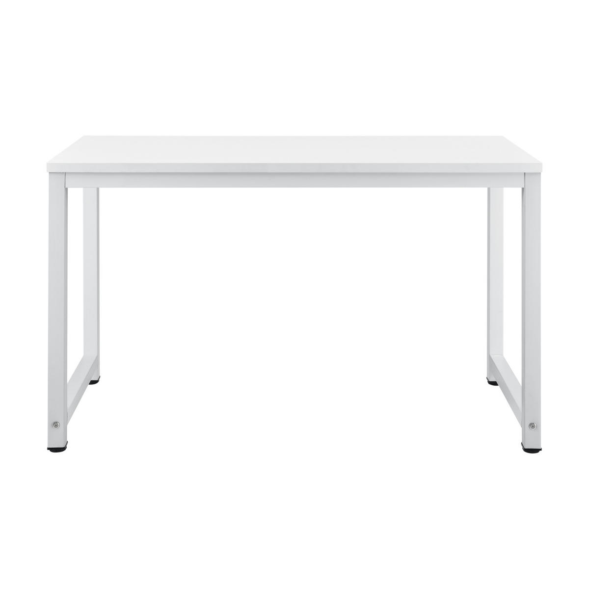 COMPUTERTISCH Herning - Weiß, Holzwerkstoff/Metall (60/120/75cm) - [en.casa]