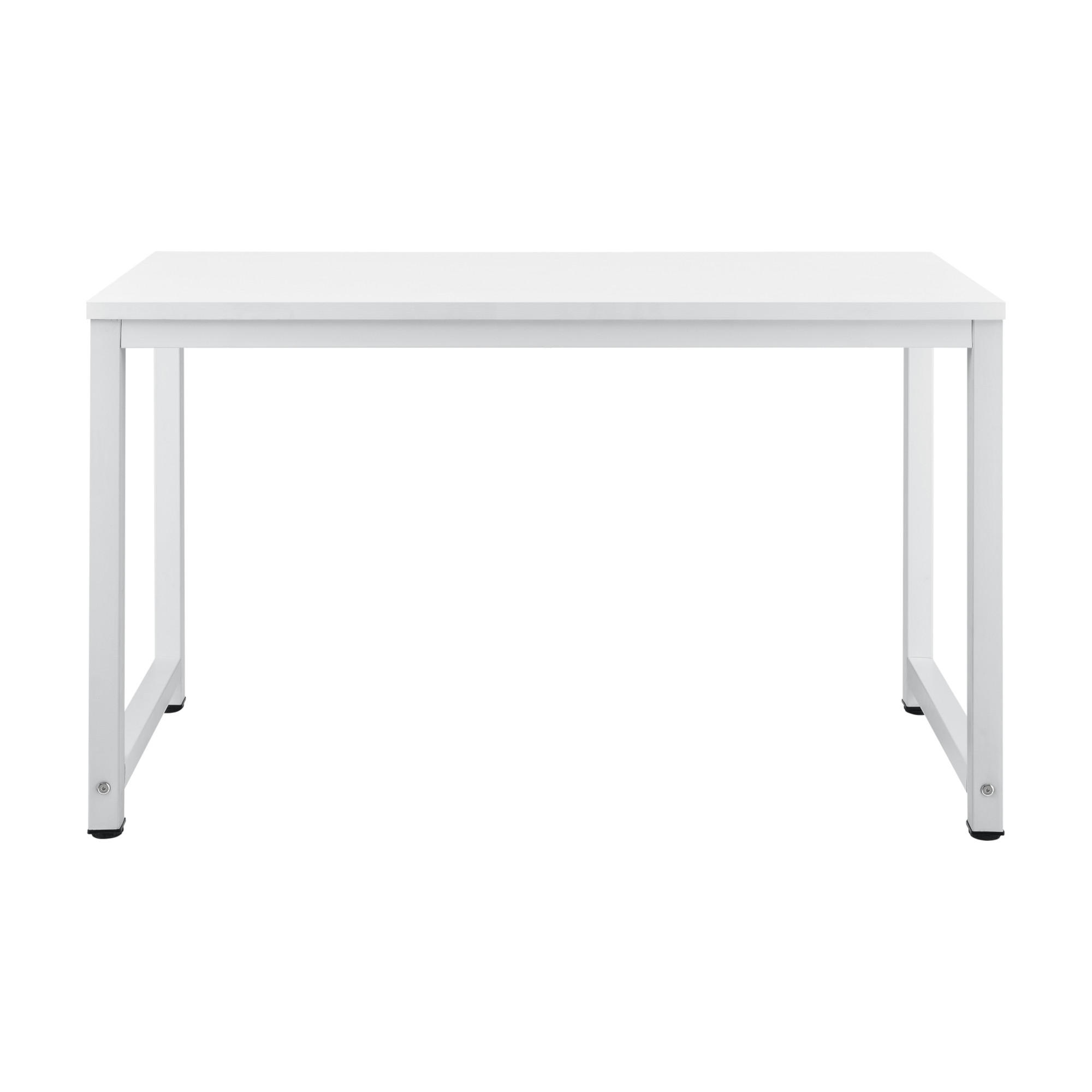 Thumbnail - [en.casa] Computertisch, Weiß, Holzwerkstoff, 1-Sitzer, Rechteckig,Rechteckig, 120x75x60 cm, Arbeitszimmer, Schreibtisch...